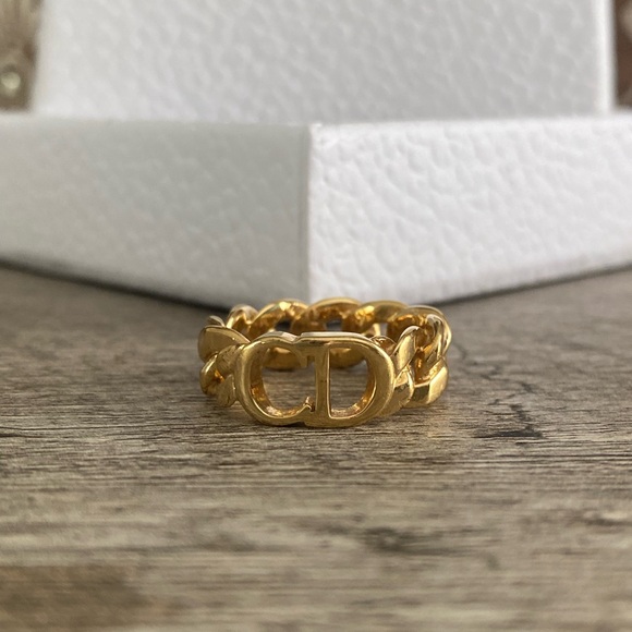 Christian Dior - Metal Montaigne 30 Chain Ring. Size 7 (Euro size 54) - Picture 2 of 4